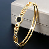 Vintage Hollow Roman Numerals Charm Bracelet Women Men Jewelry