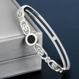 Vintage Hollow Roman Numerals Charm Bracelet Women Men Jewelry