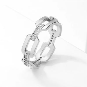 Vintage CZ Rings Silver Party Jewelry Women