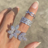 Vintage CZ Rings Silver Party Jewelry Women