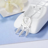 Vintage Hollow Dream Catcher 925 Silver Bracelet For Women