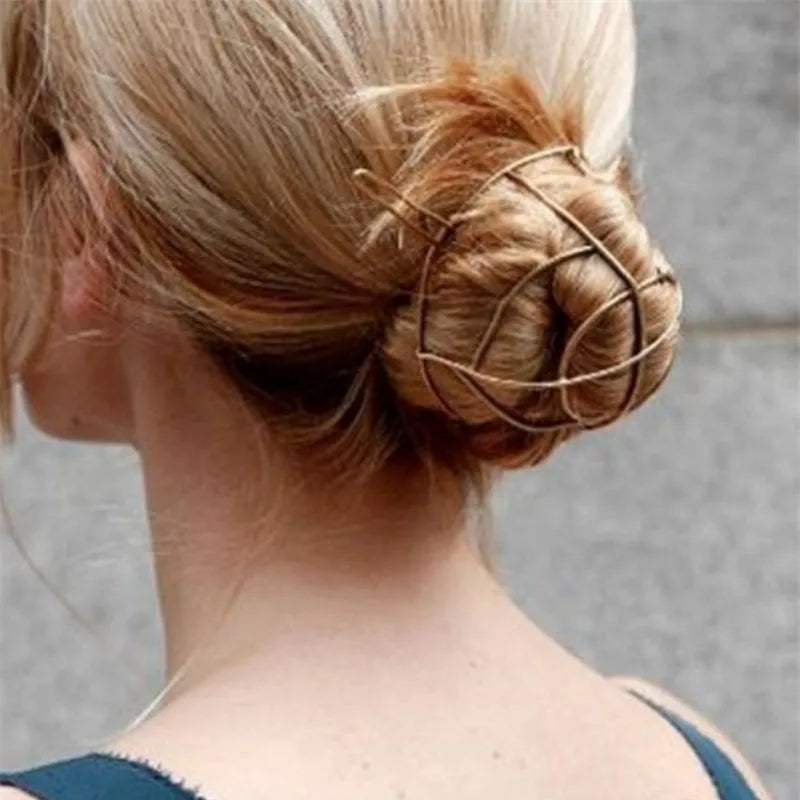 Vintage Red Tassel Hair Sticks for Women Boho Bun Golden Hair Pin
