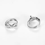 Small 925 Silver Zircon Hoop Earrings for Women