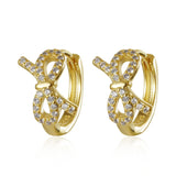 Small 925 Silver Zircon Hoop Earrings for Women