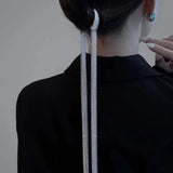Vintage Geometric Metal Chain Hairpins Long Tassel Hair Accessories