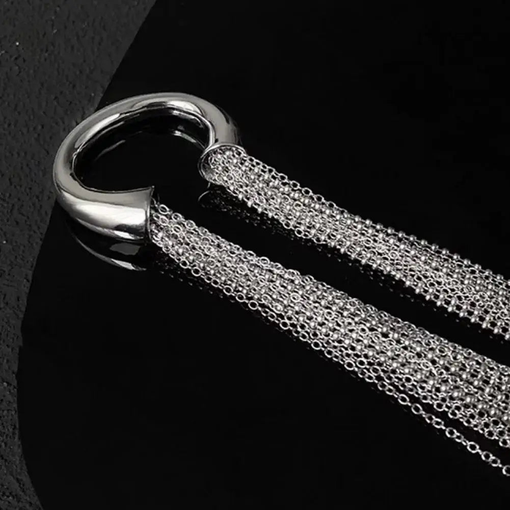 Vintage Geometric Metal Chain Hairpins Long Tassel Hair Accessories