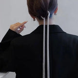 Vintage Geometric Metal Chain Hairpins Long Tassel Hair Accessories