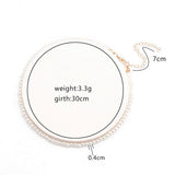 Vintage Pearls Choker Neck Double Layers Beads Jewelry Women Pendant