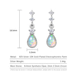 Vintage Flower Dangle Earrings 925 Silver Plated for Women