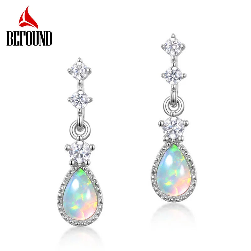 Vintage Flower Dangle Earrings 925 Silver Plated for Women
