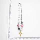Vintage Pearl Cross Pendant Necklace For Women