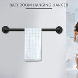 Vintage Industrial Pipe Towel Holder Metal Towel Rack Bar Bathroom Hanger