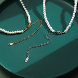 Vintage Initial Name Pearl Necklace Love Pendant Chain Collares Party Jewelry
