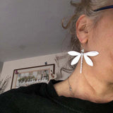 Vintage Dragonfly Moonstone Necklace Charm Leather Rope Choker