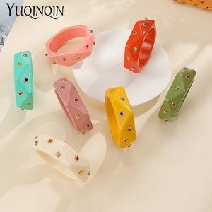 Vintage Colorful Resin Bracelet for Women Indian Jewellery Charms