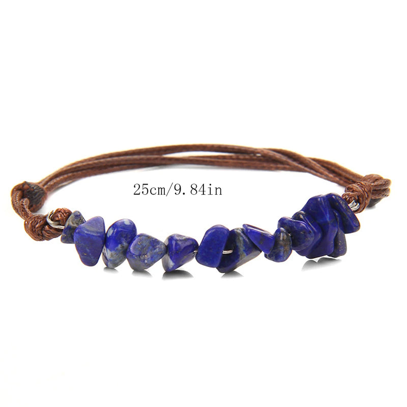 Vintage Gravel Freeform Chip Natural Stone Bracelet Women