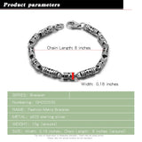 Vintage 925 Silver Bracelet Men-4.5mm Tube Chain 7-8 Inch