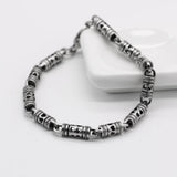 Vintage 925 Silver Bracelet Men-4.5mm Tube Chain 7-8 Inch