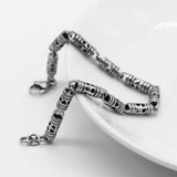 Vintage 925 Silver Bracelet Men-4.5mm Tube Chain 7-8 Inch