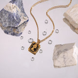 Vintage Elizabeth Pendant Necklace Stainless Steel