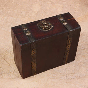 Vintage Jewelry Storage Organizer Wooden Case