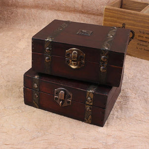 Vintage Jewelry Storage Organizer Wooden Case