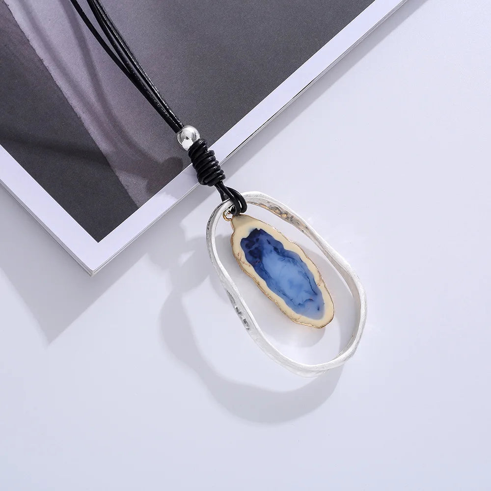 Vintage Jewelry Long Necklace for Women Neck Chokers Pendant