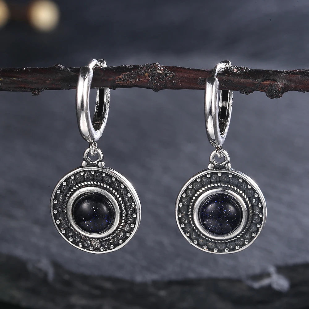Vintage Moonstone Earrings 925 Silver Wedding Anniversary Gift