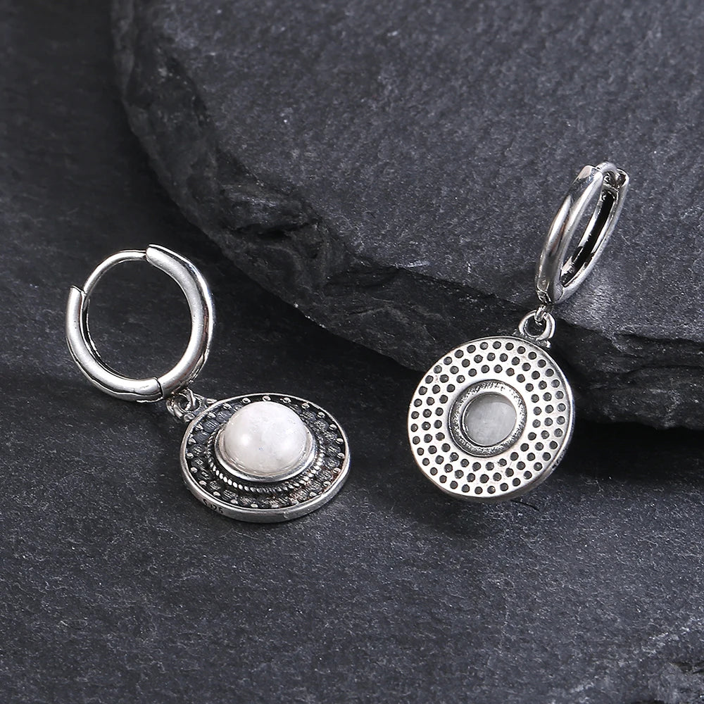 Vintage Moonstone Earrings 925 Silver Wedding Anniversary Gift