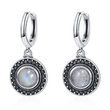 Vintage Moonstone Earrings 925 Silver Wedding Anniversary Gift