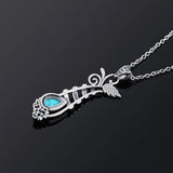 Vintage Turquoise Grape Plant Pendant Necklace Women's Fancy Fansy