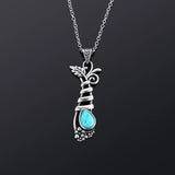 Vintage Turquoise Grape Plant Pendant Necklace Women's Fancy Fansy