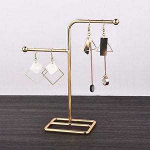 Vintage Metal Earring Display Stand Jewelry Holder