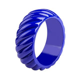 Vintage Colorful Wave Wide Cuff Bangle Charms Acrylic Hand Bangle Braclets