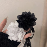 Vintage Lace Flower Choker Necklace Ribbon Collar Clavicle Chain