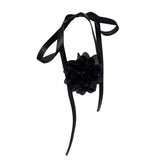 Vintage Lace Flower Choker Necklace Ribbon Collar Clavicle Chain