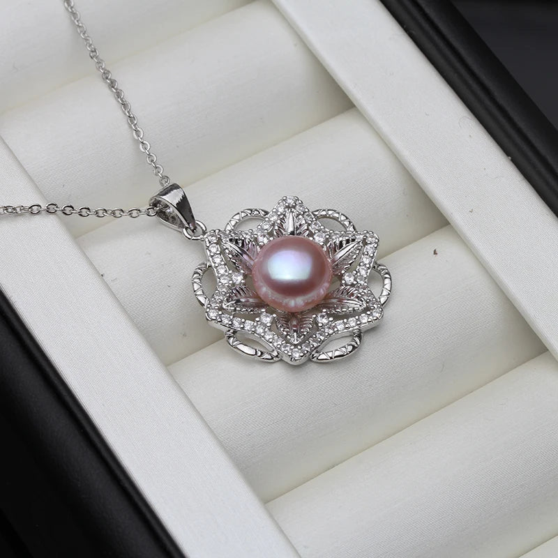 Vintage Lace Freshwater Pearl Pendant Necklace