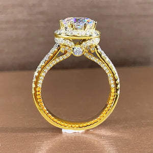 Vintage Zircon 925 Silver Ring for Wedding Party