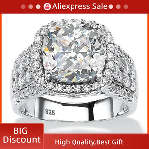 Vintage Zircon 925 Silver Ring for Wedding Party