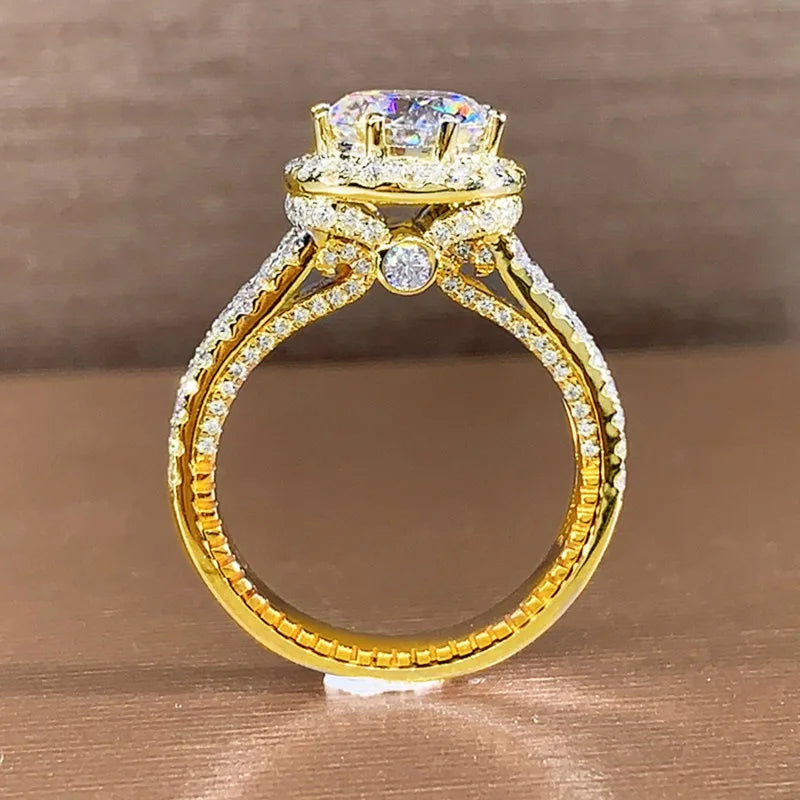 Vintage Zircon 925 Silver Ring for Wedding Party