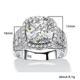Vintage Zircon 925 Silver Ring for Wedding Party
