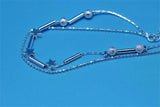 Vintage Lady Star Double Layer Bracelets 925 Sterling Silver Anklets