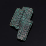 Vintage Large Metal Bark Brooches Geometric Irregular Women Men Pins Plant Jewel