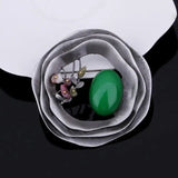 Large Round Flower Brooch Pin for Women and Men
