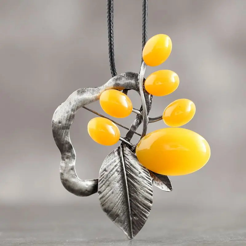 Vintage Leaf Necklace Zinc Alloy Rope Chain Necklaces For Women