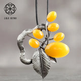 Vintage Leaf Necklace Zinc Alloy Rope Chain Necklaces For Women
