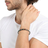 Vintage Leather Bracelets Matte Stone 1 Strands Wrap Boho Bangles