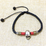 Vintage Leather Skull Anklet Beach Jewelry