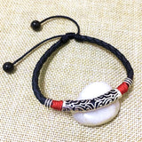 Vintage Leather Skull Anklet Beach Jewelry