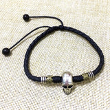 Vintage Leather Skull Anklet Beach Jewelry